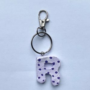 Letter R Keyring