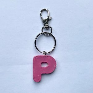 Letter P Keyring