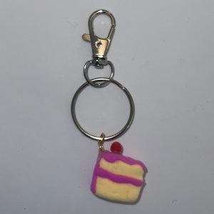 Slice of Cake Keyring